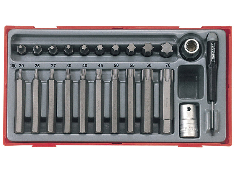 TTTX23 TX Bit Socket Set, 23 Piece - 1/2in Drive, Teng