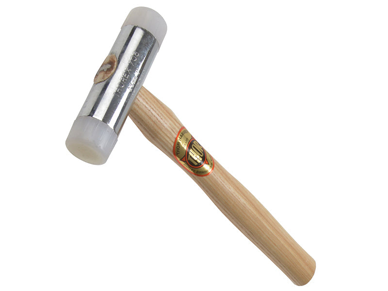 708N Nylon Hammer Wood Handle 25mm 250g, Thor