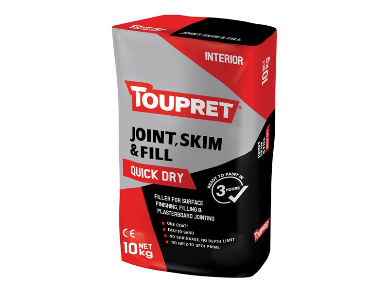 Quick Dry Joint Skim & Fill 10kg, Toupret