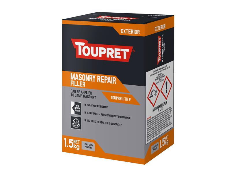 Exterior Masonry Repair Filler 1.5kg, Toupret