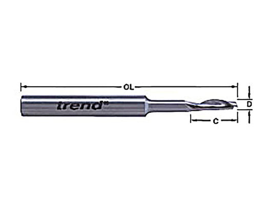 50/19 x 8mm HSSE Steel Helical Plunge Bit 5mm, Trend