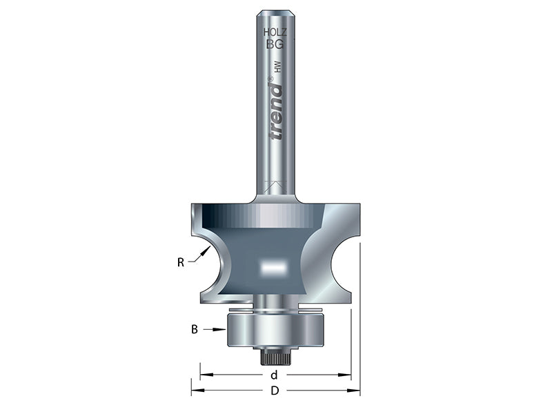 9/73 x 1/2 TCT Bearing Guided Corner Bead Cutter 7.0 Radius, Trend