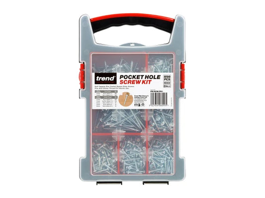 Pocket Hole Screw Selection, 850 Piece, Trend