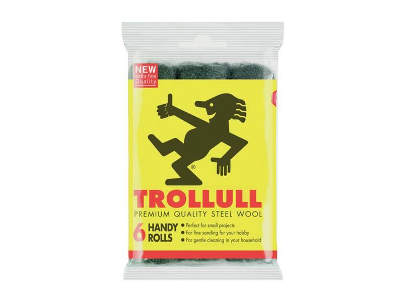 Handy Rolls Fine Steel Wool (Pack 6), Trollull