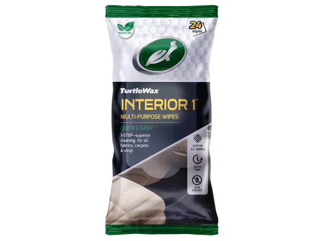 Interior 1 Multi-Purpose Wipes (Pack of 24), Turtle Wax