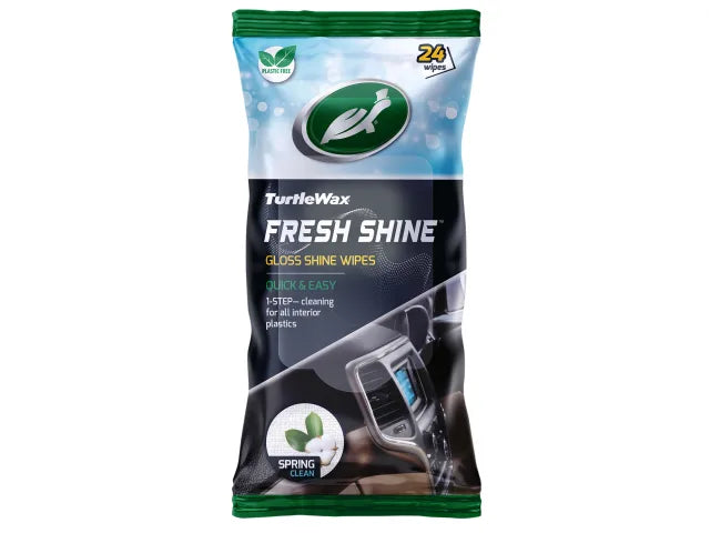 Fresh Shine Gloss Wipes, Spring Fresh (Pack of 24), Turtle Wax