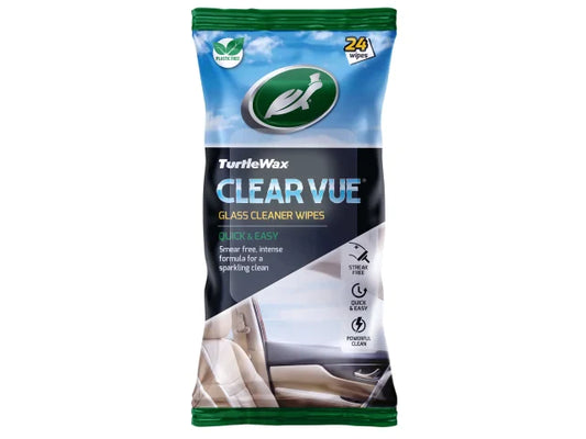 Clear Vue Glass Cleaner Wipes (Pack of 24), Turtle Wax