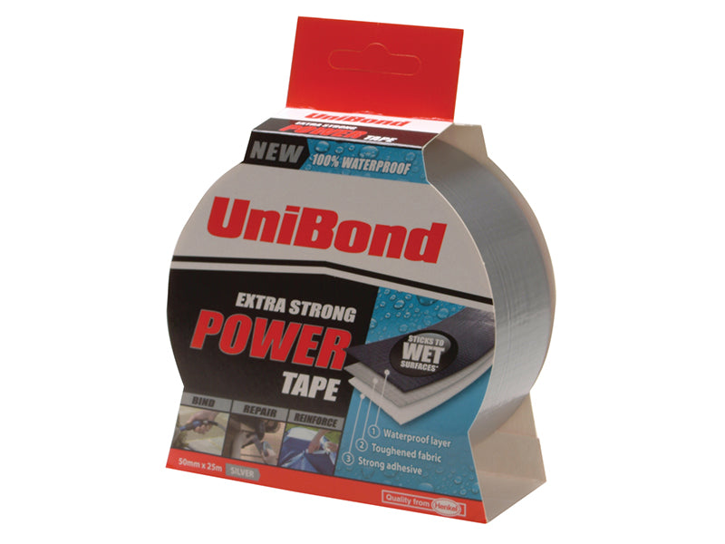 Powertape 50mm x 25m Silver, UniBond