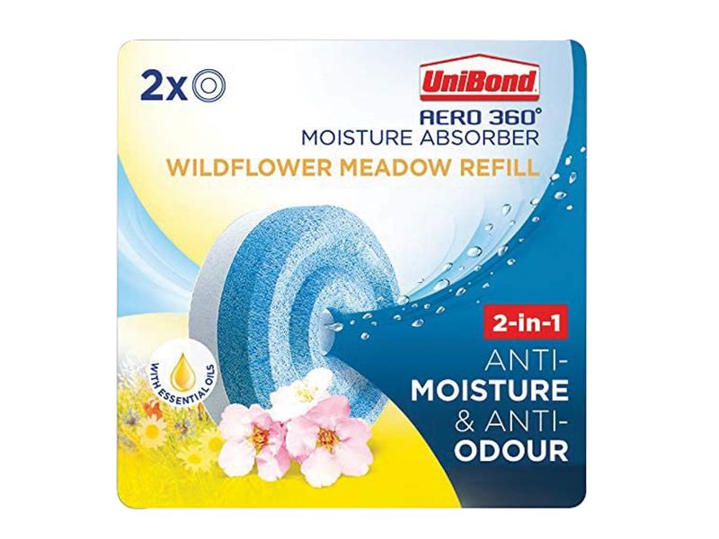 Aero 360 Moisture Absorber Wildflower Meadow Refill (Pack 2), UniBond