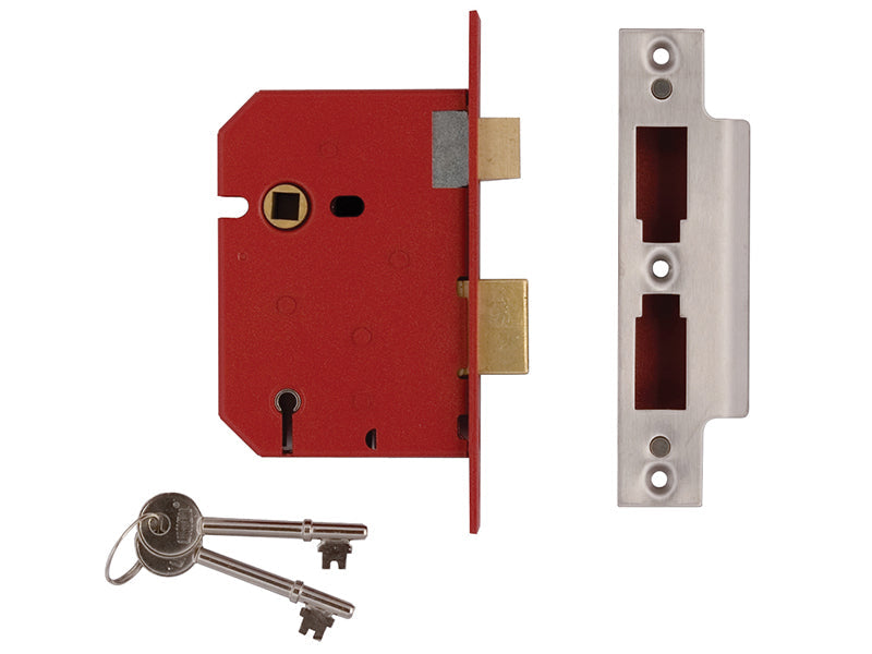 2201 5 Lever Mortice Sashlock Brass Finish 65mm 2.5in Visi, UNION