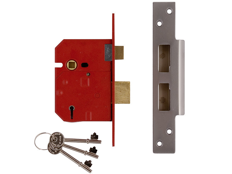 2234E 5 Lever BS Mortice Sashlock Plated Brass Finish 79.5mm 3in Box, UNION