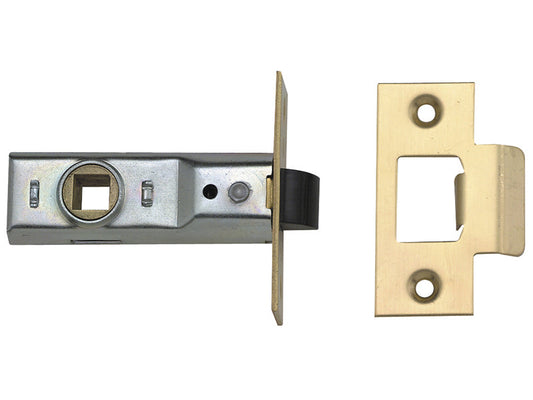 Tubular Mortice Latch 2648 Polished Brass 64mm 2.5in Visi, UNION