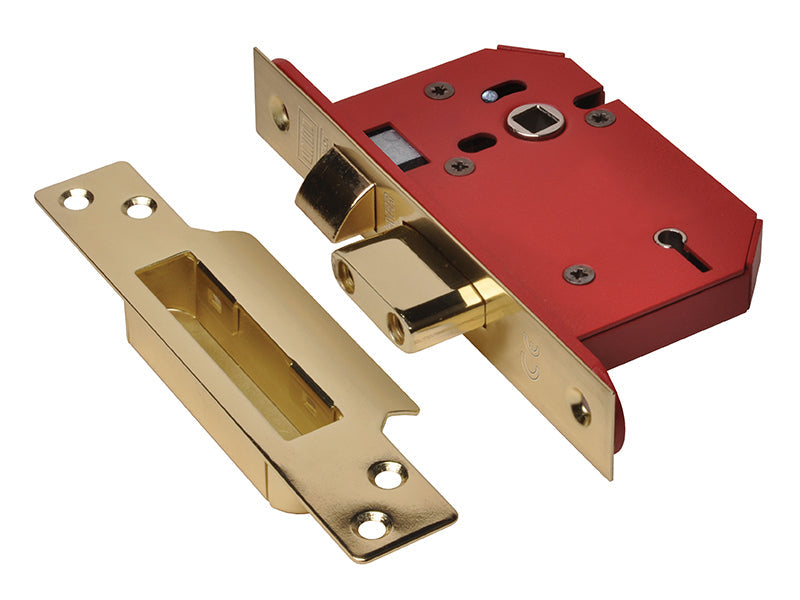 StrongBOLT 2205S 5 Lever Mortice Sashlock Polished Brass 81mm 3in Visi, UNION