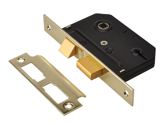 ES-SL Essentials 3 Lever Mortice Sashlock Polished Brass 65mm 2.5in Visi, UNION