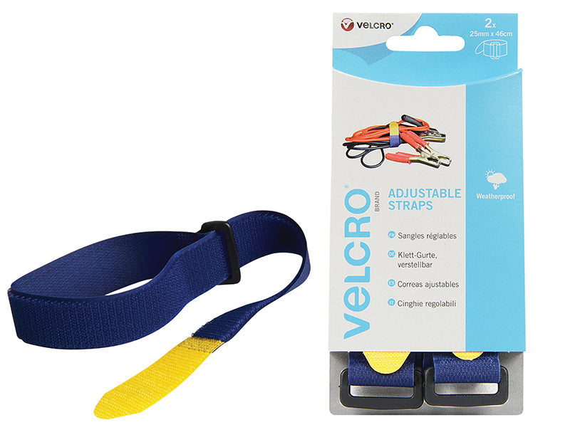 VELCRO® Brand Adjustable Straps (2) 25mm x 46cm Blue, VELCRO® Brand