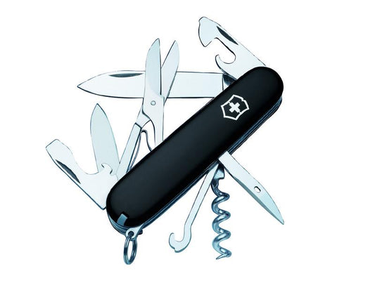 Climber Swiss Army Knife Black Blister Pack, Victorinox