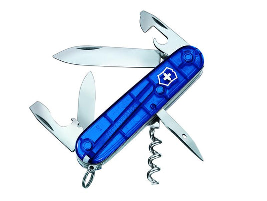 Spartan Swiss Army Knife Translucent Blue Blister Pack, Victorinox