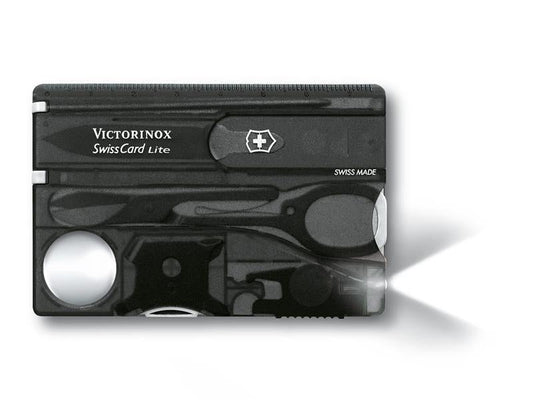 SwissCard Lite Translucent Black Blister Pack, Victorinox