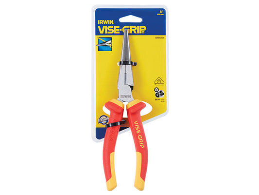 Long Nose Pliers High Leverage VDE 200mm, IRWIN Vise-Grip