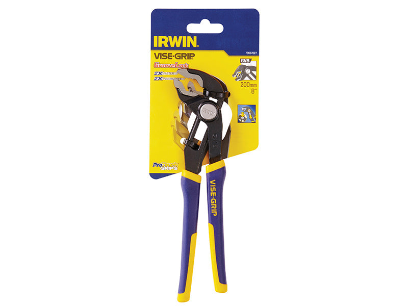 GV8 Groovelock Water Pump ProTouch™ Handle Pliers 200mm, IRWIN Vise-Grip