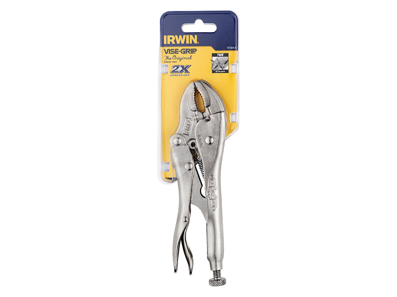 7WRC Curved Jaw Locking Pliers with Wire Cutter 178mm (7in), IRWIN Vise-Grip