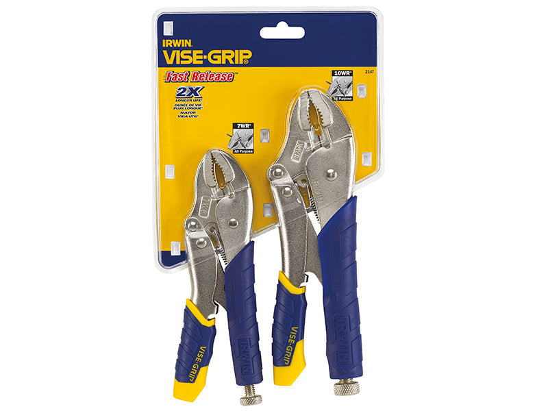 T214T Fast Release™ Locking Pliers Set of 2 7WR & 10WR, IRWIN Vise-Grip