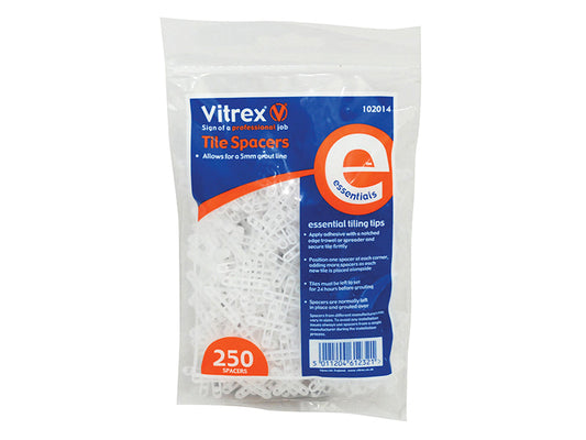 Essential Tile Spacers 5mm (Pack 250), Vitrex