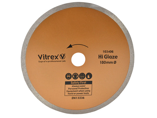 Hi Glaze Diamond Blade 180mm, Vitrex