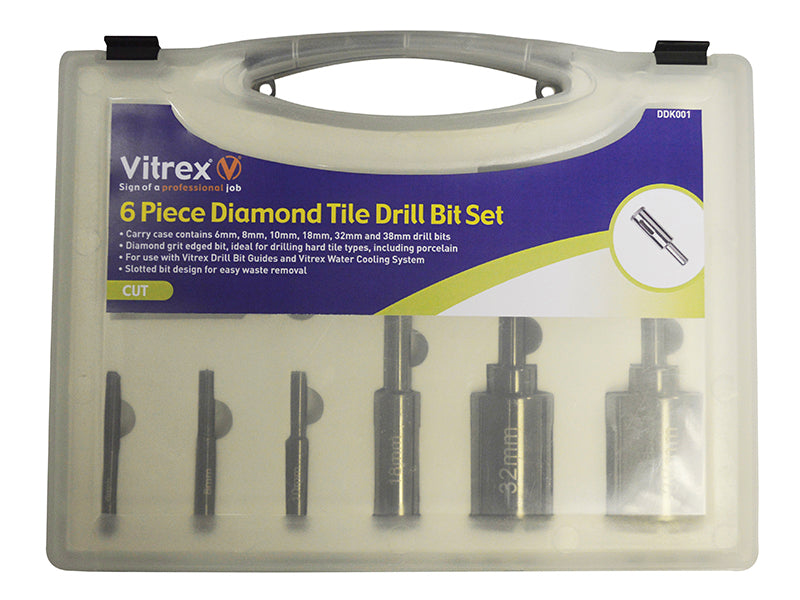 DDK001 Porcelain Drill Kit, 6 Piece, Vitrex