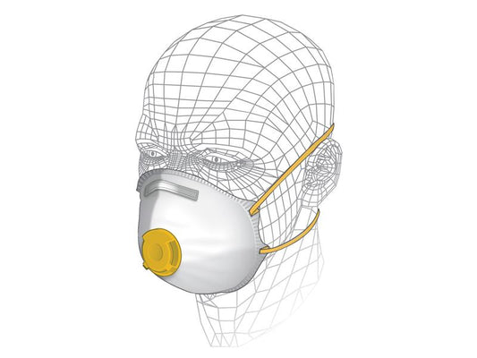 Premium Valved Power Tool & MDF Respirator P2, Vitrex