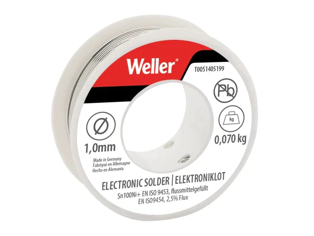 Electronic Lead-Free Solder Sn100Ni100+, 1mm 70g, Weller