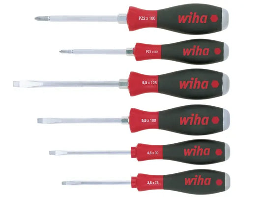 SoftFinish® SL/PZ Hex Blade Screwdriver Set, 6 Piece, Wiha