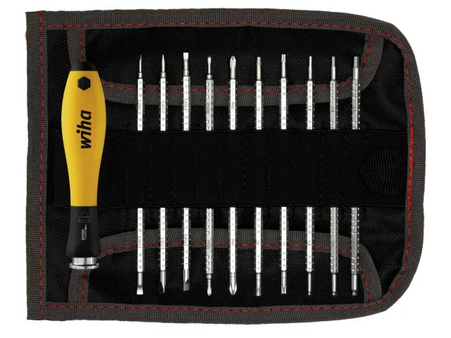 SYSTEM 4 SoftFinish® ESD Interchangeable Screwdriver Set, 12 Piece, Wiha