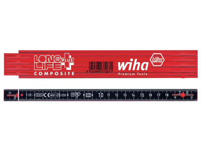 LongLife Plus Composite Folding Ruler 2m, Wiha