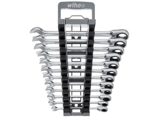 Ring Ratchet Spanner Set, 12 Piece, Wiha