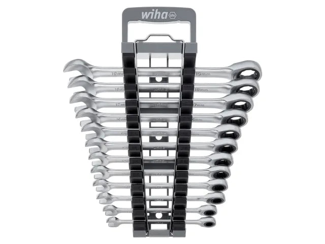 Ring Ratchet Spanner Set, 12 Piece, Wiha