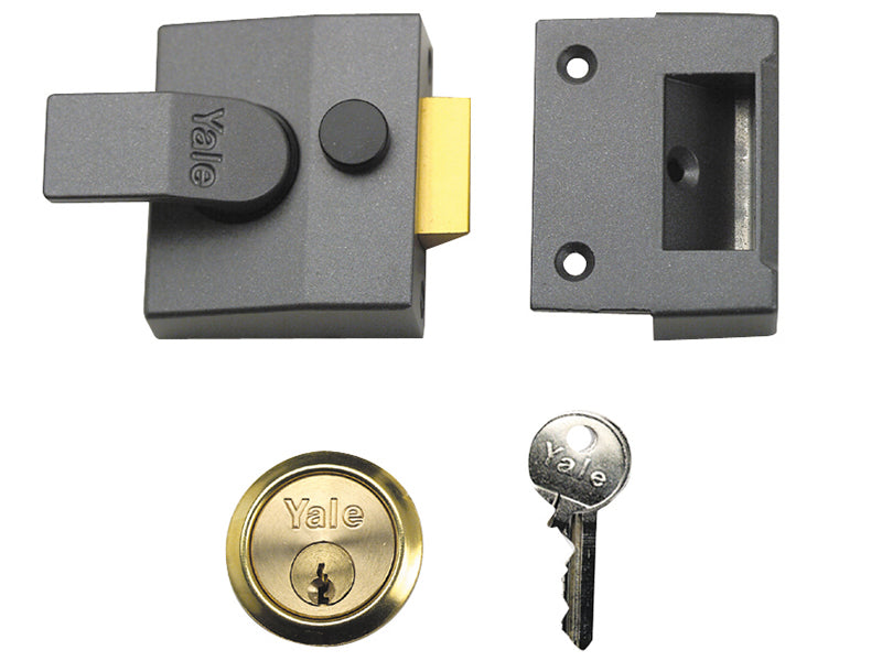 84 Standard Nightlatch 40mm Backset DMG Finish Box, Yale Locks