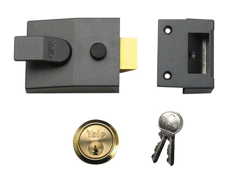 88 Standard Nightlatch 60mm Backset DMG Finish 60mm Backset Box, Yale Locks