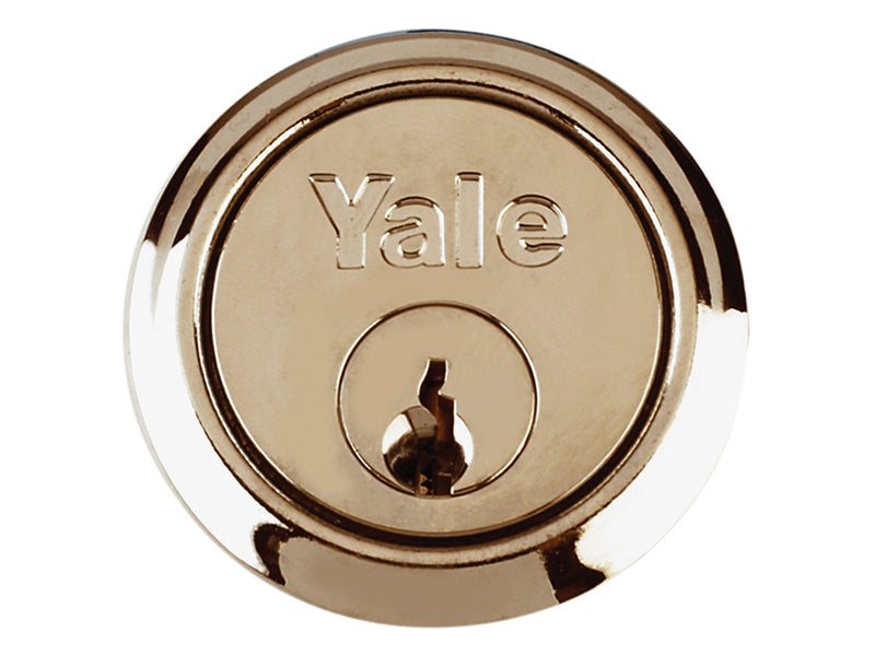 P1109 Replacement Rim Cylinder & 6 Keys Polished Brass Finish Visi, Yale Locks