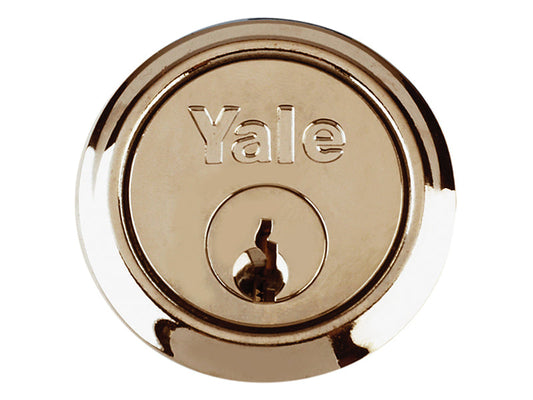 P1109 Replacement Rim Cylinder & 2 Keys Polished Brass Finish Visi, Yale Locks