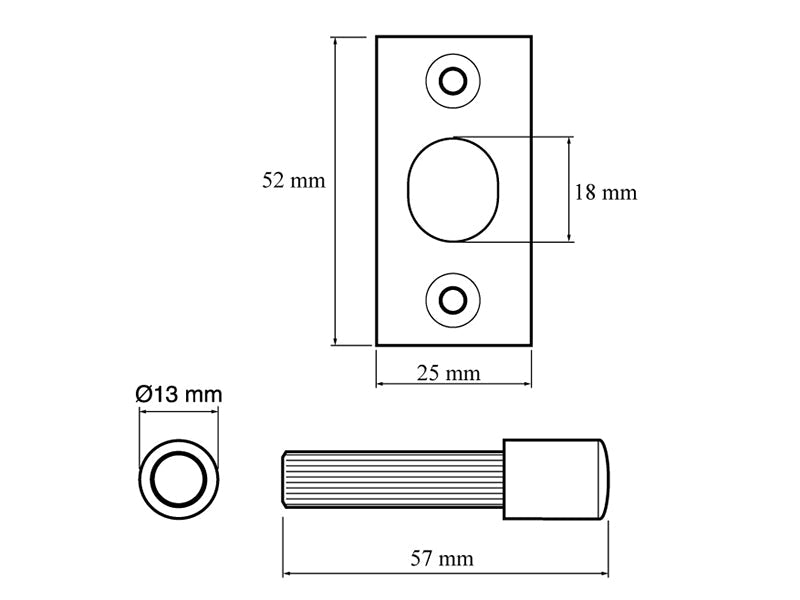 P125 Hinge Bolts Brass, Yale Locks