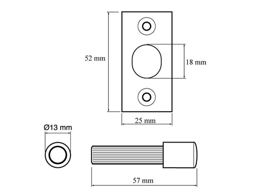 P125 Hinge Bolts Brass, Yale Locks