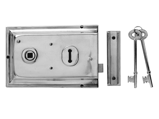 P334 Rim Lock Grey Finish 156 x 104mm Visi, Yale Locks