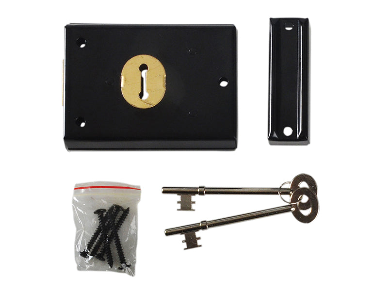 P402 Rim Lock Grey Finish 102 x 76mm Visi, Yale Locks