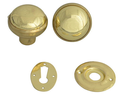 P405 Rim Knob Polished Brass Finish, Yale Locks