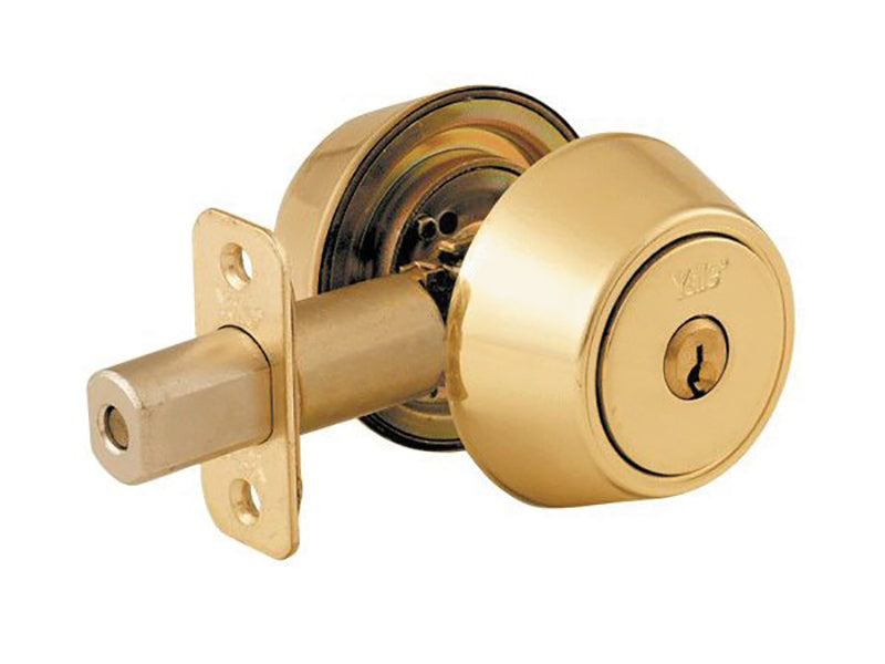 P5211 Security Deadbolt Polished Brass, Yale Locks