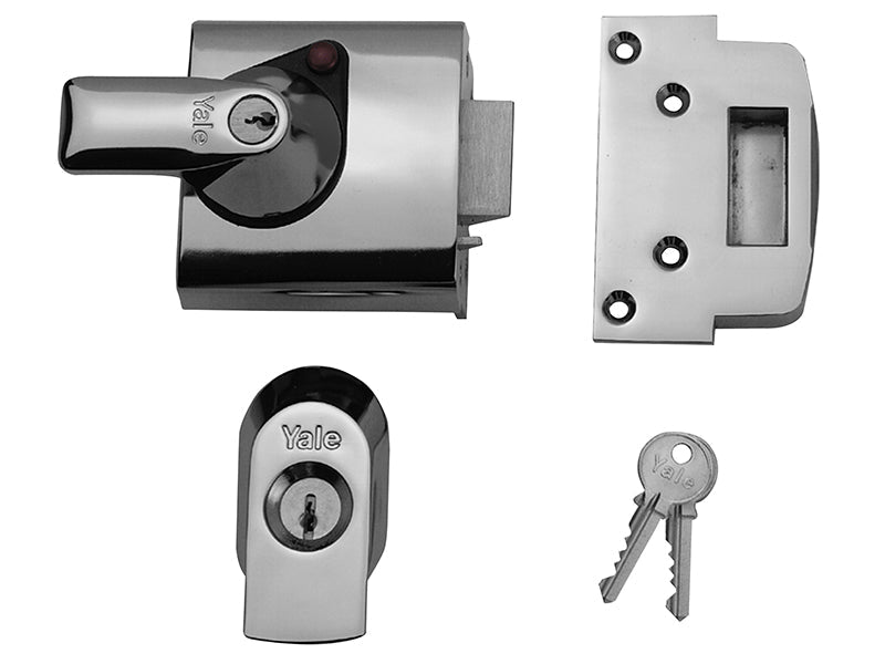 BS1 Nightlatch British Standard Lock 60mm Backset Chrome Finish Visi, Yale Locks