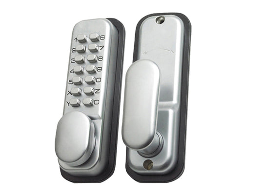 P-DL02-SC Push Button Door Lock Chrome Finish Hold Open Function, Yale Locks