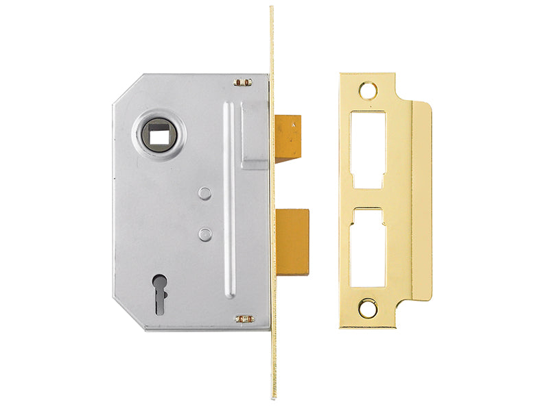 PM246 Internal 2 Lever Mortice Sashlock Polished Brass 67mm 2.5in, Yale Locks