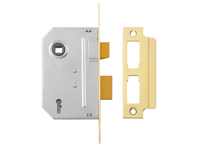 PM246 Internal 2 Lever Mortice Sashlock Polished Brass 80mm 3in, Yale Locks